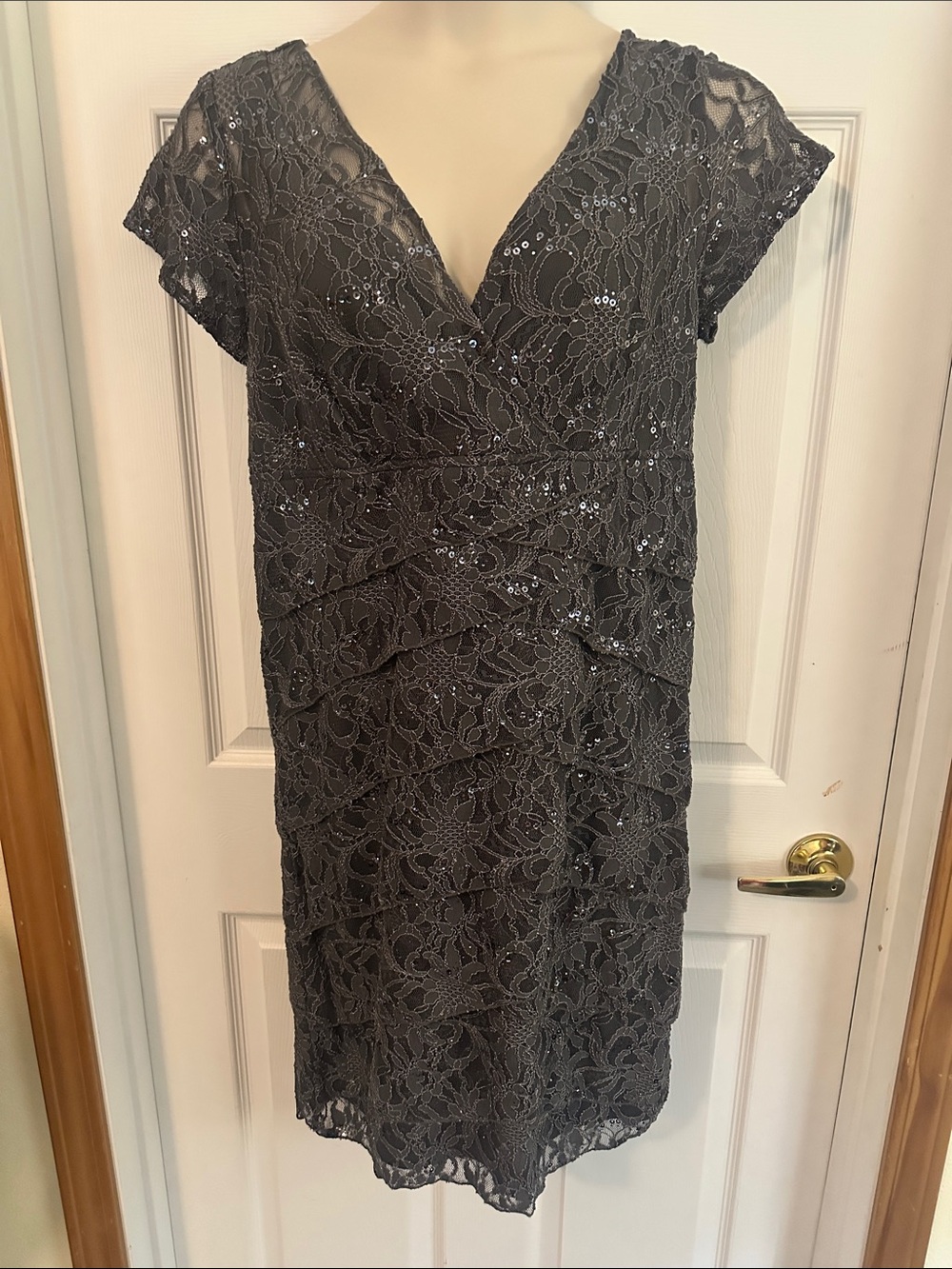 Scarlett Sequin Lace Midi Dress. Never Worn.